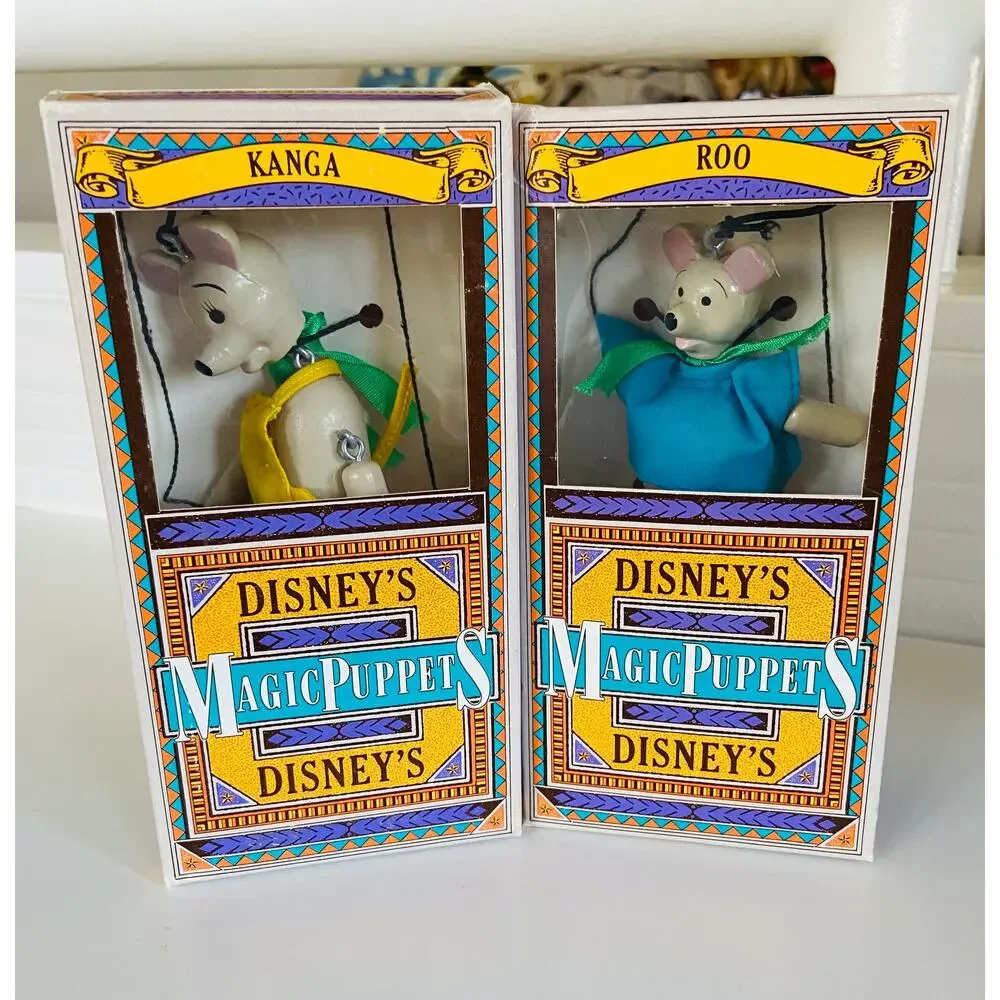 VINTAGE Disney Winnie the Pooh & Friends Marionette Wooden Magic Puppets Theater
